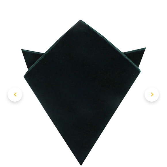 Forest green velvet bow tie 🎀 & pocket square - Picture 4 of 9